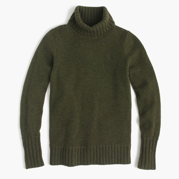 J. Crew Sweaters - J.Crew italian cashmere clad ic green turtleneck M